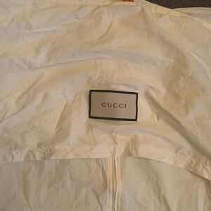Gucci White Fabric Zippered Dust Cover Garment Bag 19.5"x56"